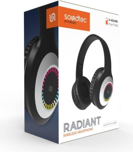 PS-STWLEP028 |  Porodo Soundtech Radiant Wireless Headphone | Black