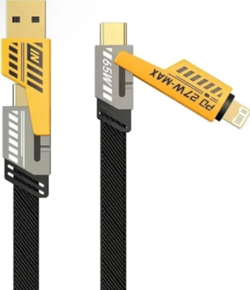 Just One All in one Cable (USB-C - Lightning - USB-A) 65 Watts
