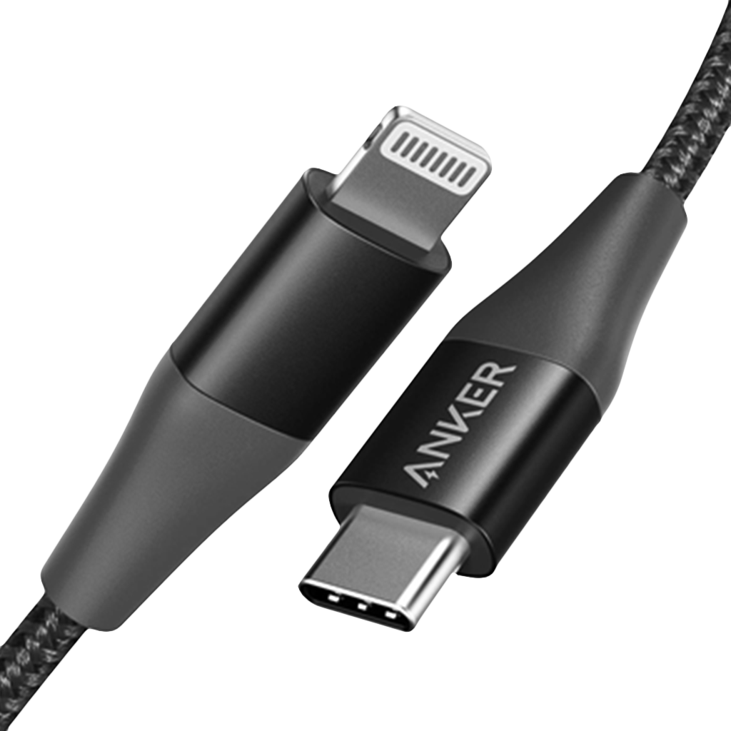 Anker Powerline + II USB-C Cable With Lightning Connector - Black - 1.8 M - A8653H11