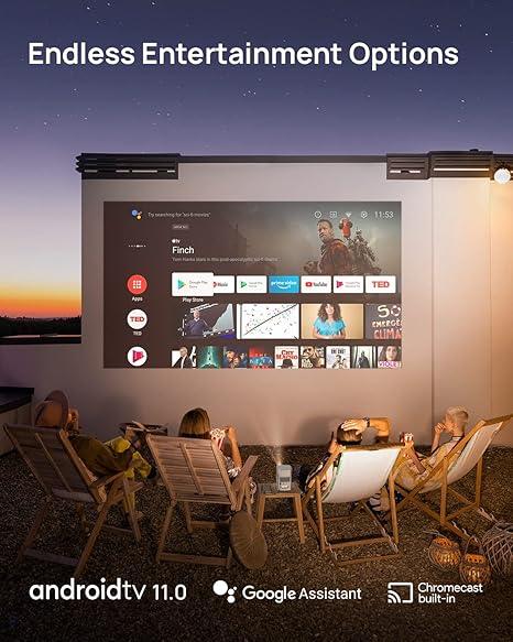 جهاز سينما محمول يعمل بنظام Android TV من XGIMI بشاحن Type-C، بدقة 1080 بكسل و400 لومن ISO (EOL)