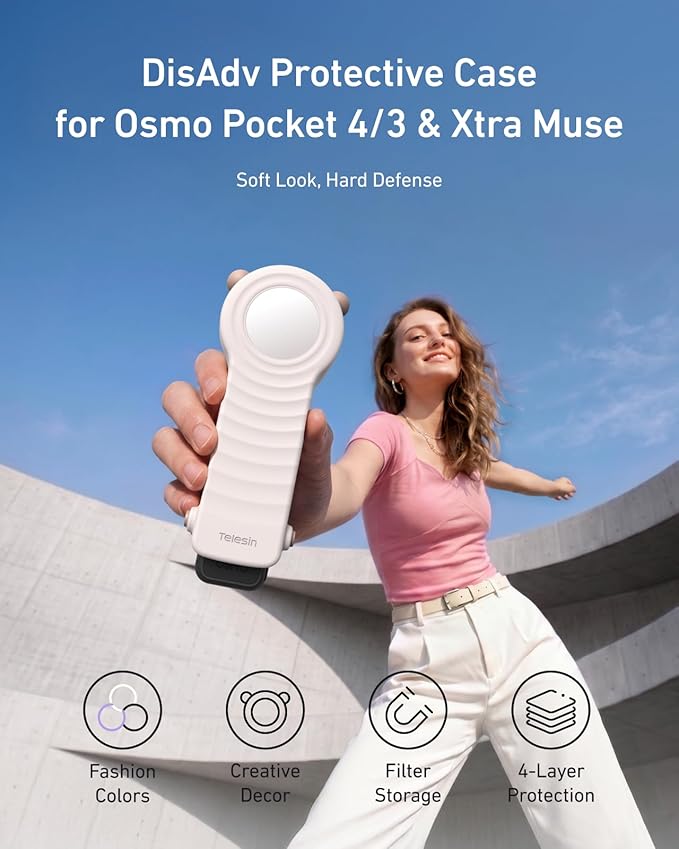 Telesin Disadv Protective Case (White) for Pocket 3/4 - GulfStore.com