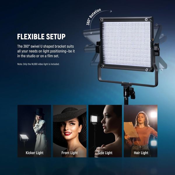حامل إضاءة Neewer ?2?NL660 LED+?2?*200CM (المملكة المتحدة)