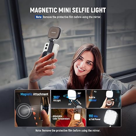 Neewer BASICS  NL48B MAGNETIC SELFIE LIGHT(BLACK)
