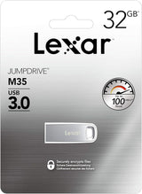 LJDM035032G-BNSNG , Lexar JumpDrive USB 3.0 M35 32GB Silver Housing, up to 100MB/s