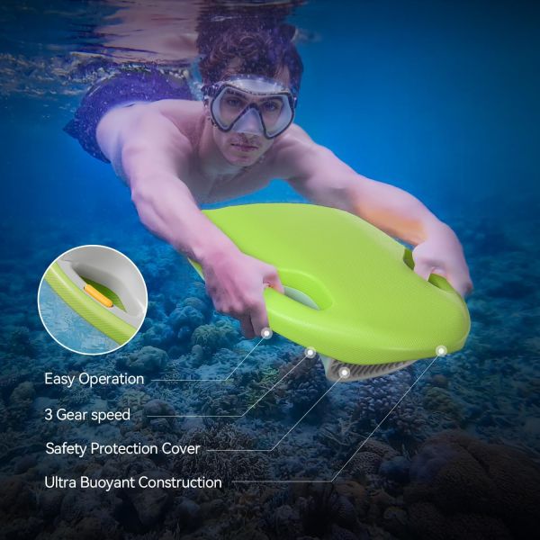 Asiwo Mako Electric Water Kickboard for Kids (Green)