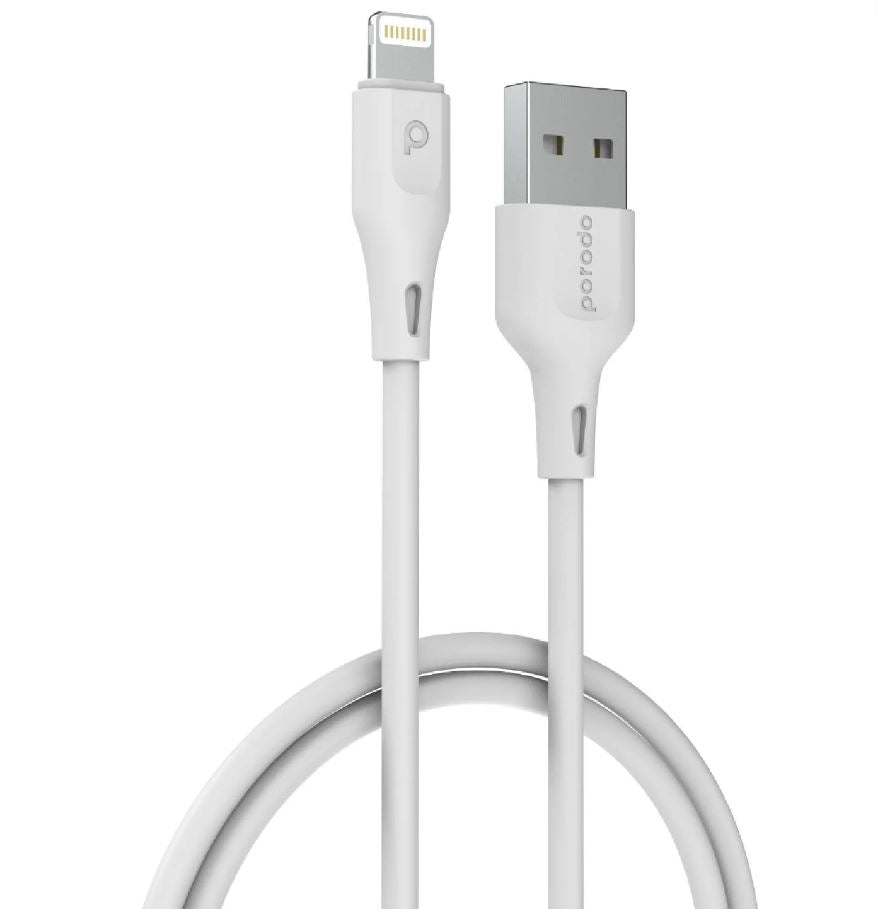 Porodo PD-U3LC-WHPorodo USB Cable Lightning Connector Durable Fast Charge and Data Cable (3m/10ft)White