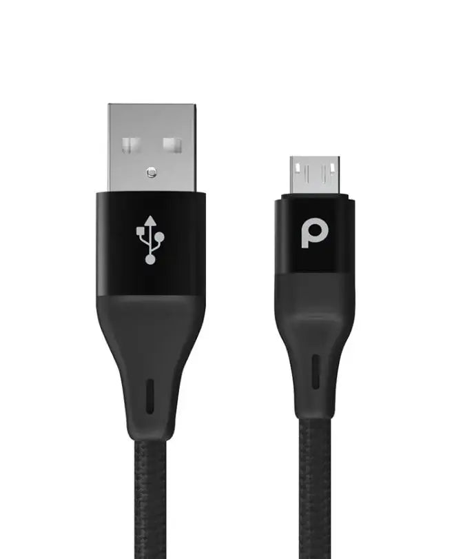 Porodo-PD-COLX3-BKPorodo USB Cable Lightning Connector Combo Durable Fast Charge and Data Cable (0.6m+1.2m+1.8m)Black - GulfStore.com