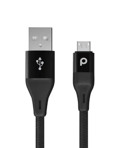 Porodo-PD-COLX3-BKPorodo USB Cable Lightning Connector Combo Durable Fast Charge and Data Cable (0.6m+1.2m+1.8m)Black - GulfStore.com