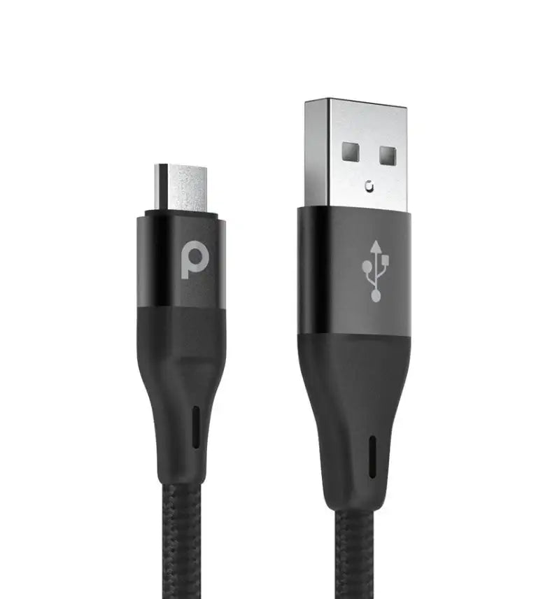 Porodo-PD-COLX3-BKPorodo USB Cable Lightning Connector Combo Durable Fast Charge and Data Cable (0.6m+1.2m+1.8m)Black - GulfStore.com