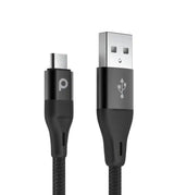 Porodo-PD-COLX3-BKPorodo USB Cable Lightning Connector Combo Durable Fast Charge and Data Cable (0.6m+1.2m+1.8m)Black - GulfStore.com