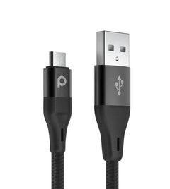 Porodo-PD-COLX3-BKPorodo USB Cable Lightning Connector Combo Durable Fast Charge and Data Cable (0.6m+1.2m+1.8m)Black - GulfStore.com