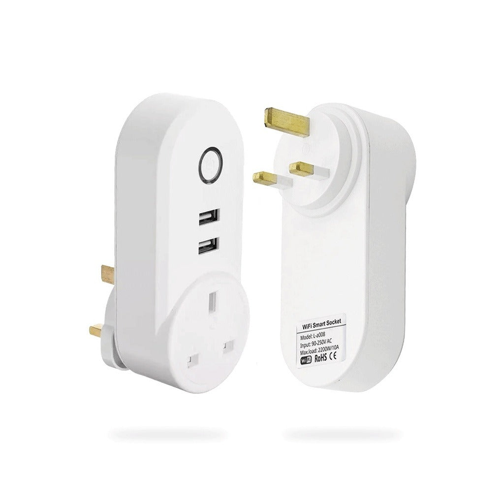 Porodo Smart Wi-Fi Plug with USB Charger