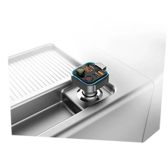 Porodo Smart Car Charger FM Transmitter with 24W PD Port & QC 3.0 - Black PD-FM42WBB-BK - - GulfStore.com