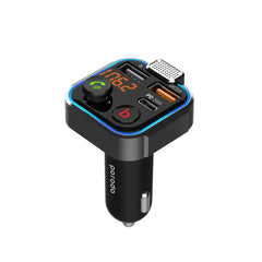 Porodo Smart Car Charger FM Transmitter with 24W PD Port & QC 3.0 - Black PD-FM42WBB-BK - - GulfStore.com