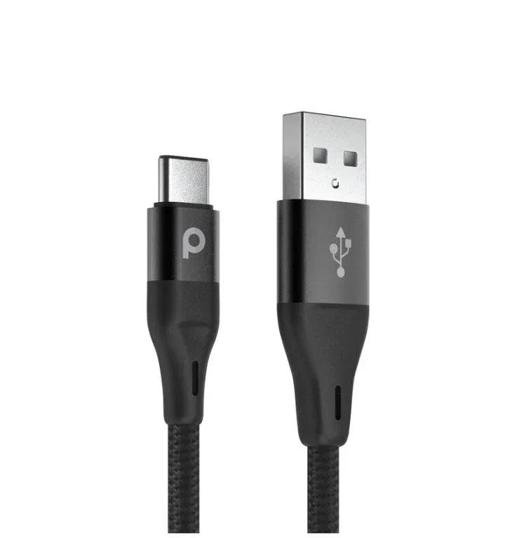 بورودو PD-ACBR22-BKموصل USB-A مضفر إلى Type-C (3A 2.2m) أسود
