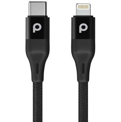 Porodo PD-CLBRPD22-BKPorodo Braided USB-C to Lightning PD (9V 2.2m)Black