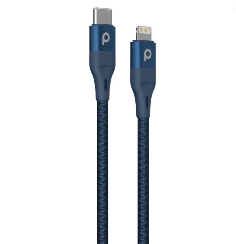 Porodo PD-CLBRPD22-BUPorodo Braided USB-C to Lightning PD (9V 2.2m)Blue