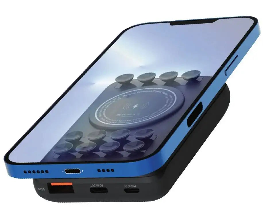 Porodo-PD-PBFCH012-BK Porodo 10000mAh Suction Power Bank With Type-C PD Input & Output Black - GulfStore.com