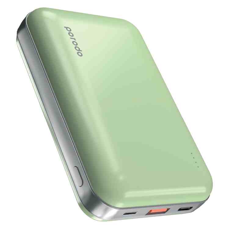 Porodo Power Bank 20000mAh PD 20W with Lightning Input (PD-PBFCH010-GN) - Green