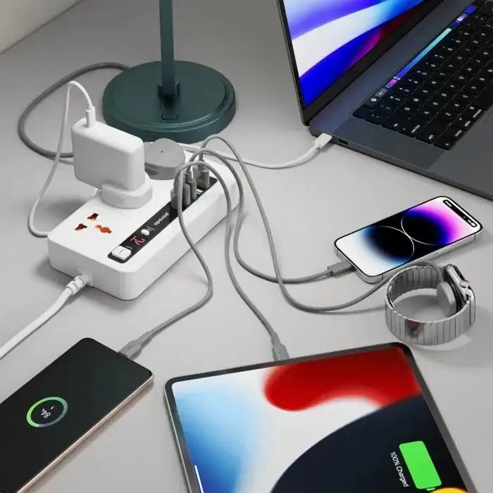 Porodo Multi-Port Power HUB 4 USB-A/USB-C Ultimate Home & Office Kit 2M PD-FWCH013-WH – White - GulfStore.com
