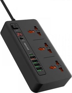 Porodo Multi-Port Power HUB 4 USB-A/USB-C Ultimate Home & Office Kit PD-FWCH013-BK - 2m - Black - GulfStore.com