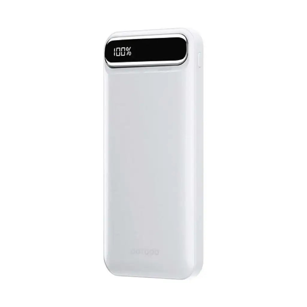 Porodo Power Bank 20000mAh with USB-A to USB-C Cable 30CM (PD-PBFCH020-WH) - White - GulfStore.com