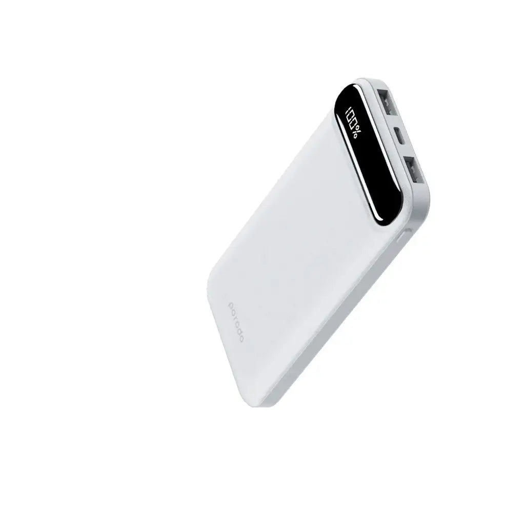 Porodo Power Bank 20000mAh with USB-A to USB-C Cable 30CM (PD-PBFCH020-WH) - White - GulfStore.com
