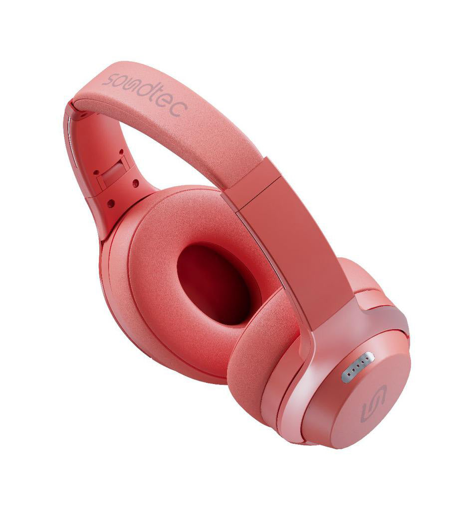 Porodo Soundtec Eclipse Wireless Over-Ear Headphone (PD-STWLEP011-RD) - Red