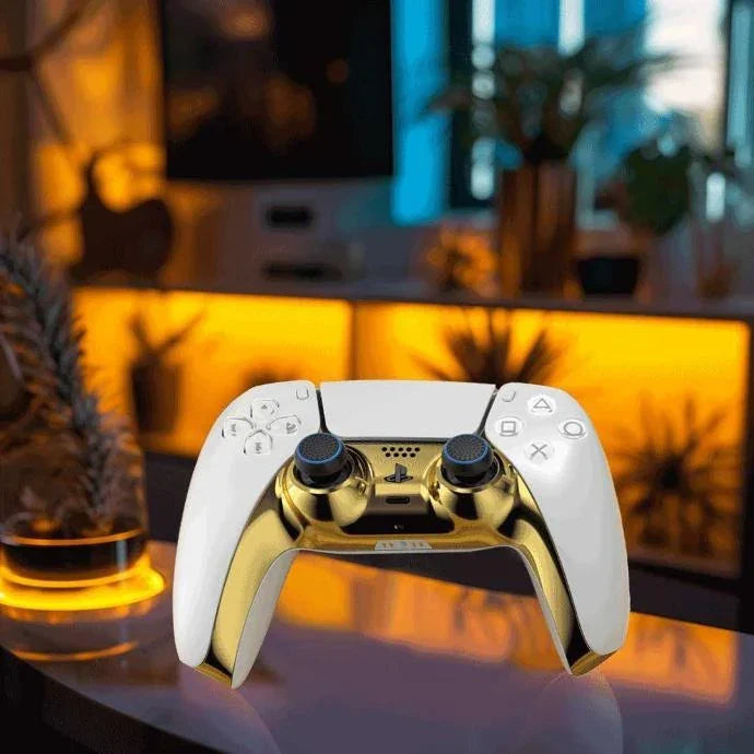Porodo Gaming PS5 Controller Decorative Panel combo - Blue + Gold