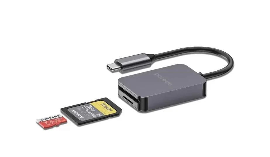 قارئ بطاقات USB-C 2 في 1 من بورودو 