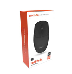Porodo "PD-21MIOM-BKPorodo 6D Dual Mode Wireless Mouse Black " - GulfStore.com