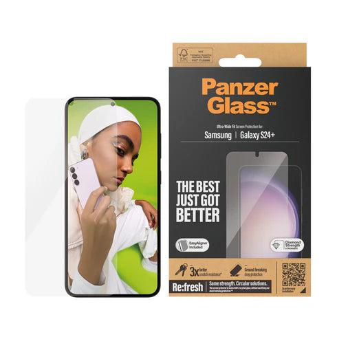 310103855، PanzerGlass Samsung Galaxy S24+ 2024 UWF - 7351