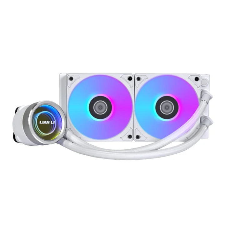 LIAN LI Galahad II Trinity Series 240mm RGB Liquid CPU Cooler with SL-Infinity Fan - White