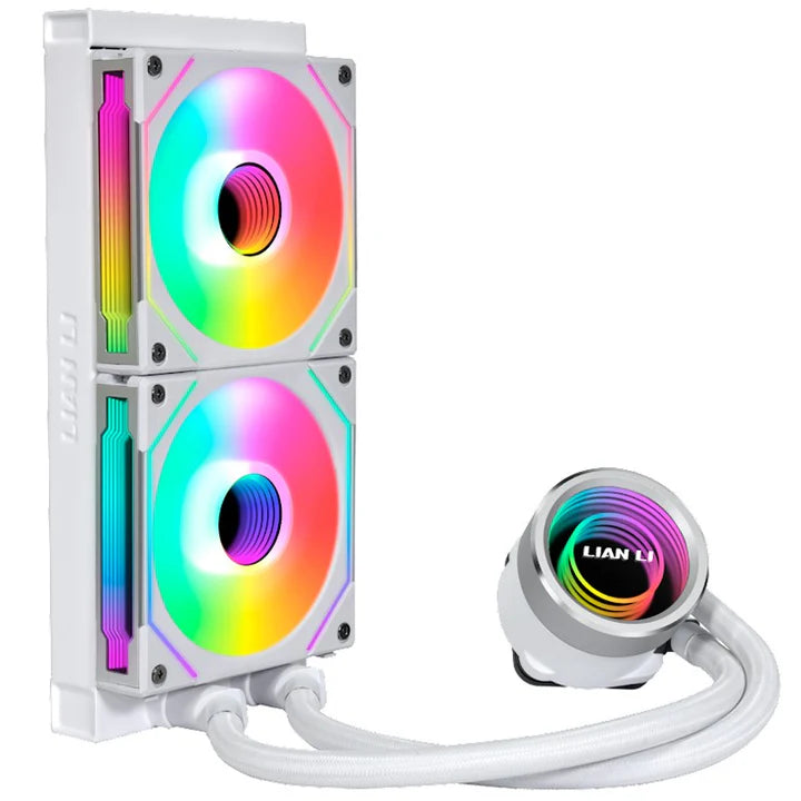 مبرد وحدة المعالجة المركزية السائل LIAN LI Galahad II Trinity Series 240mm RGB مع مروحة SL-Infinity - أبيض 