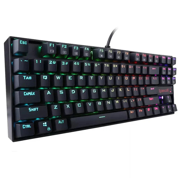 لوحة مفاتيح الألعاب الميكانيكية السلكية Redragon KUMARA K552 RGB-1 TKL Tenkeyless - سوداء