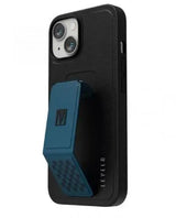 Levelo -LVLMORLevelo-PHIX14M-PCBU , Levelo Morphix Gripstand PU Leather Case For iPhone 14 Max Pacific Blue - GulfStore.com