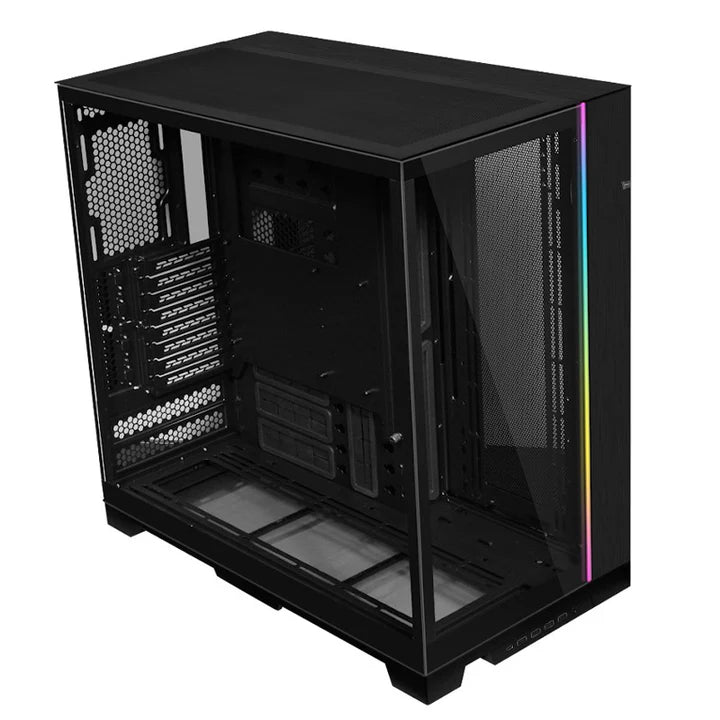 LIAN LI O11 Dynamic EVO XL RGB Tempered Glass Full Tower Gaming Case - أسود (المراوح غير متضمنة)