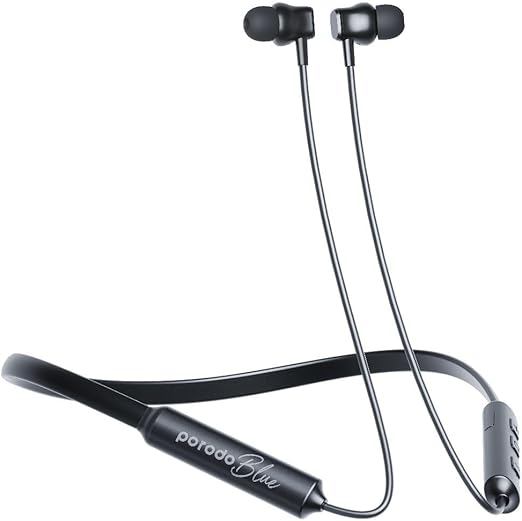 PD-NKBIE | Porodo Blue ENC Neckband In-Ear Earphones | Black - GulfStore.com