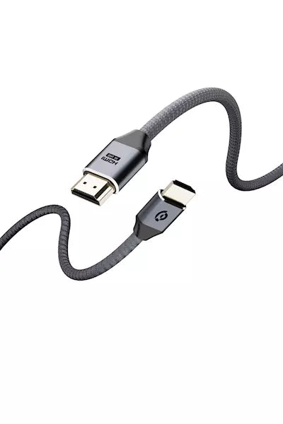 POWEROLOGY 8K HDMI BRAIDED CABLE 2M , GRAY PWHDC2M-GY