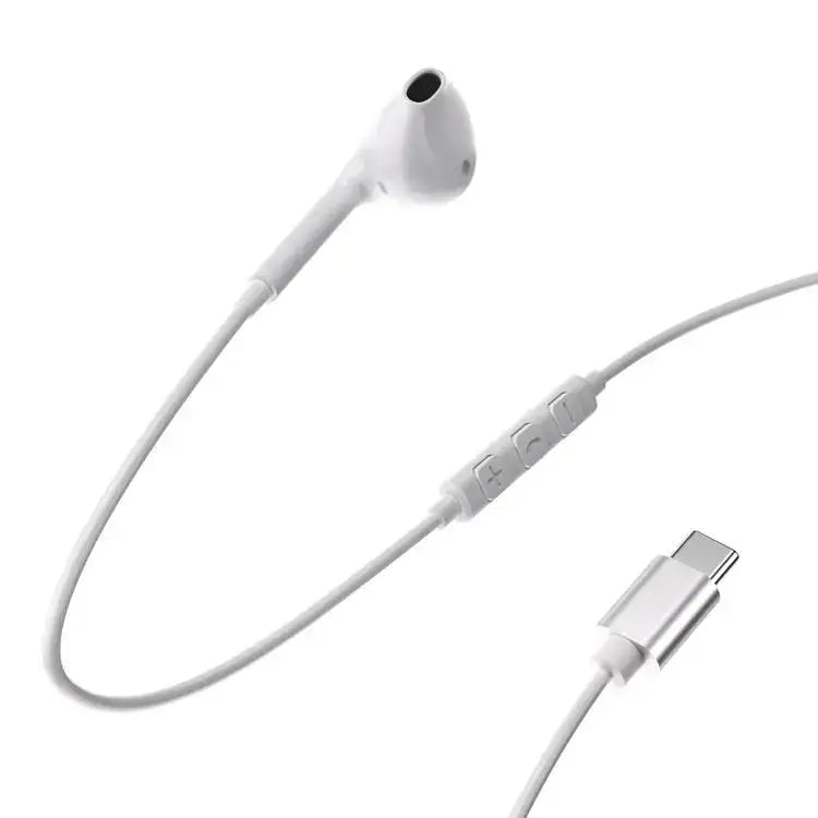 Powerology Mono USB-C Earphones 1.2m-White - GulfStore.com