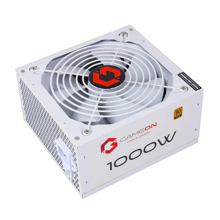 GAMEON - SPY2 ATX 1000 WATTS 80 PLUS Gold Value Gaming Power Supply - White