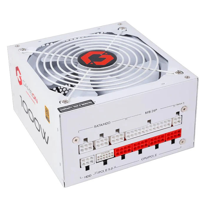 GAMEON - SPY2 ATX 1000 WATTS 80 PLUS Gold Value Gaming Power Supply - White