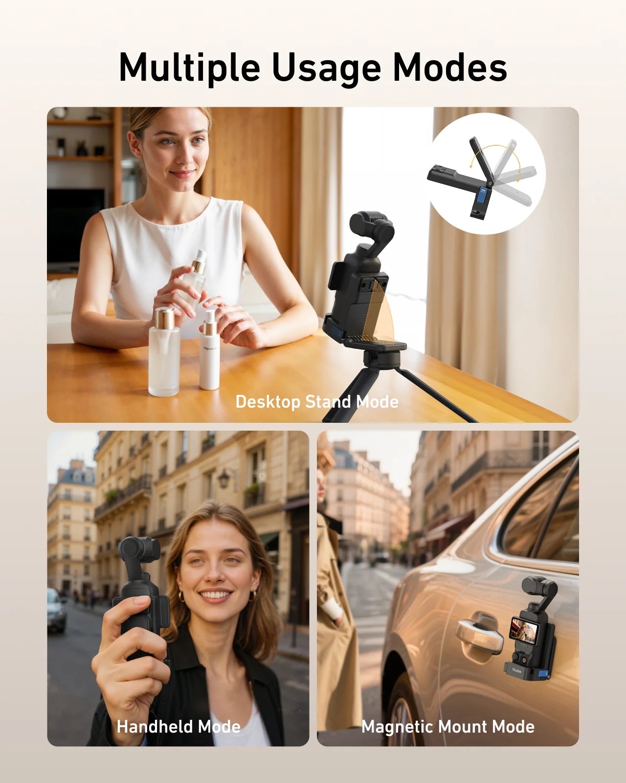 Telesin Magnetic Mount Stand for Pocket 3/4