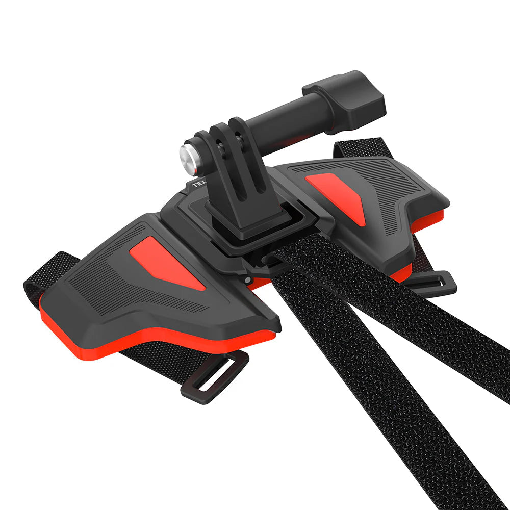 Telesin 2nd Generation Helmet Chin Mount---Orange color for action cameras