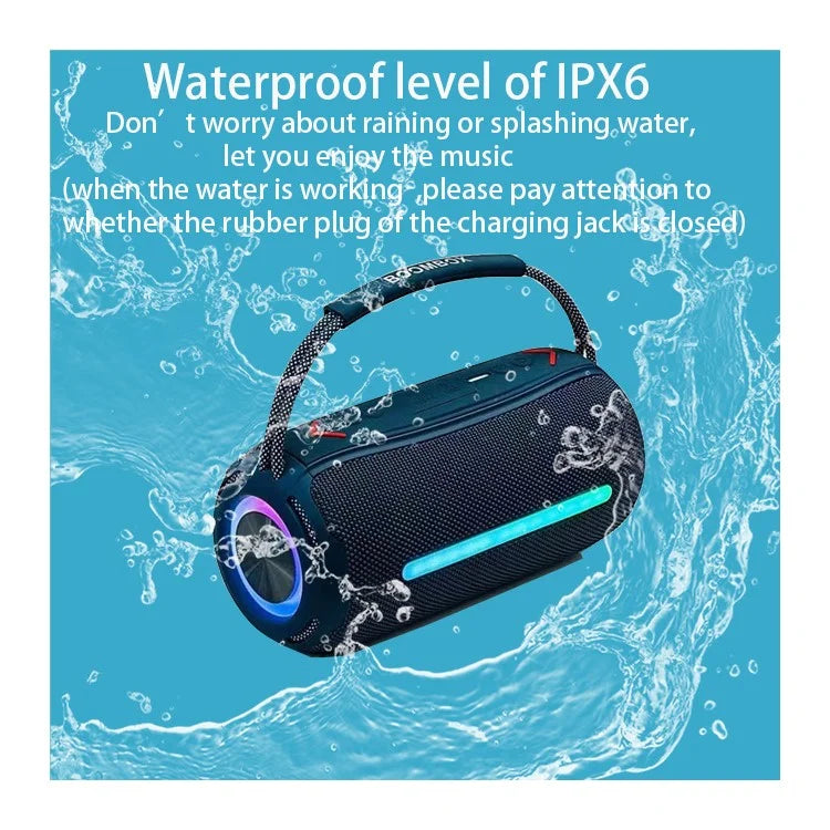 LD-BM360 , LEEDOR WIRELESS SPEAKER 2400MAH TWS LED WATERPROOF , BLUE