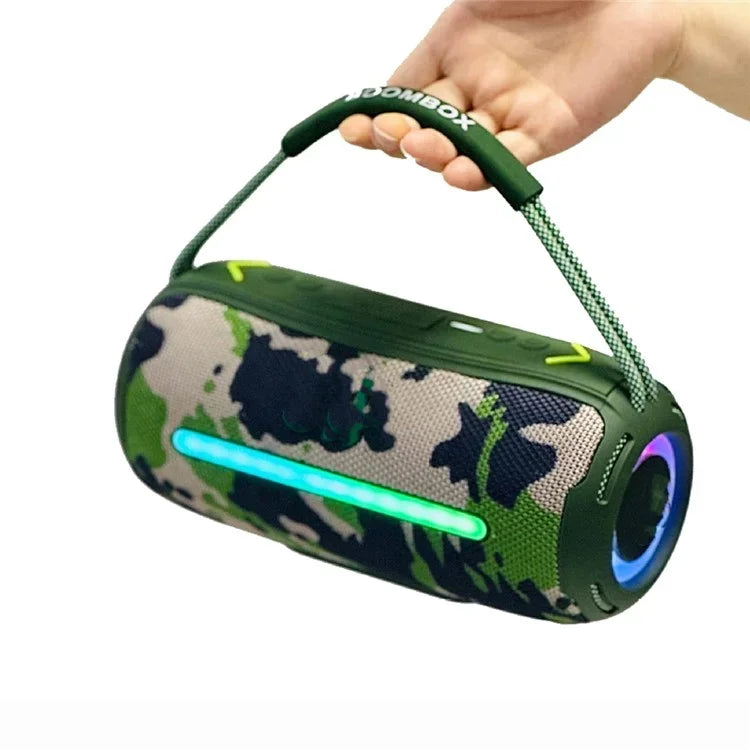 LD-BM360 , LEEDOR WIRELESS SPEAKER 2400MAH TWS LED WATERPROOF , CAMOUFLAGE