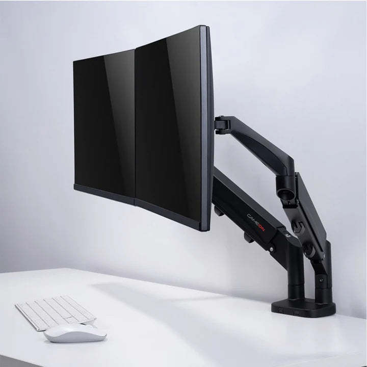 GAMEON GO-5350 Dual Monitor Arm, Stand And Mount For Gaming And Office Use, 17