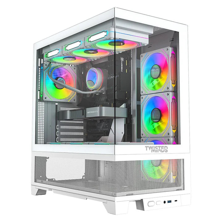 Twisted Minds Phantek-07 Mid Tower, 7*120mm ARGB Fan Gaming Case - White