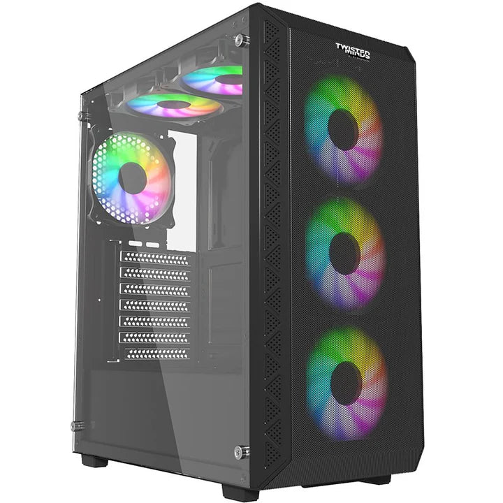 Twisted Minds Apex-03 Mid Tower, 3*120mm ARGB Fan Gaming Case - Black