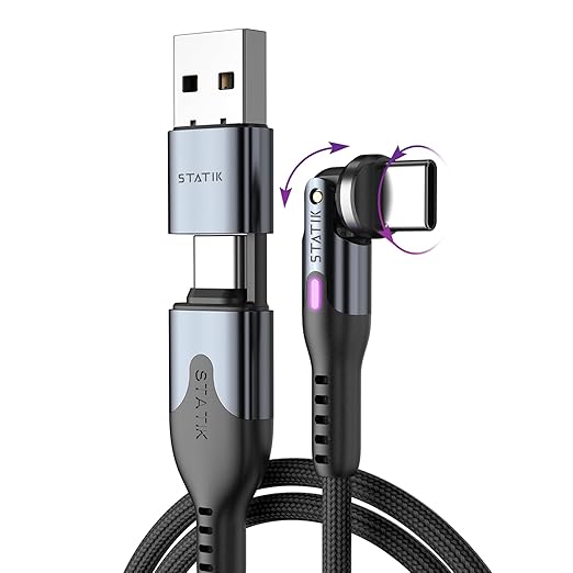 Statik | PUP-0455-10FT-CC | Statik PowerPivot Pro 100w Nylon Braided C-C Cable 3m
